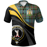 Clan Cathcart Tartan Polo Shirt - Royal Coat Of Arms Style FA66 Cathcart Tartan Tartan Polo